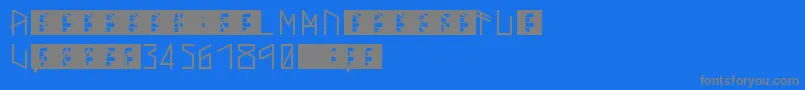 ThorsMark Font – Gray Fonts on Blue Background