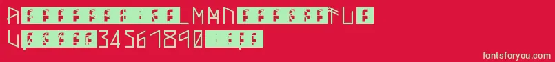 ThorsMark Font – Green Fonts on Red Background