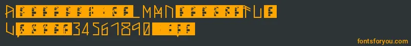ThorsMark Font – Orange Fonts on Black Background