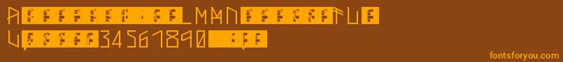 ThorsMark Font – Orange Fonts on Brown Background