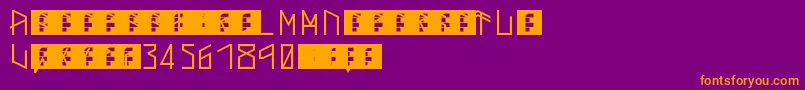 ThorsMark Font – Orange Fonts on Purple Background