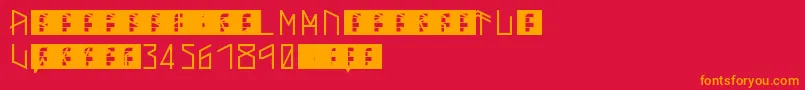 ThorsMark Font – Orange Fonts on Red Background