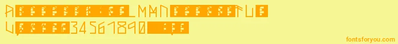 ThorsMark Font – Orange Fonts on Yellow Background