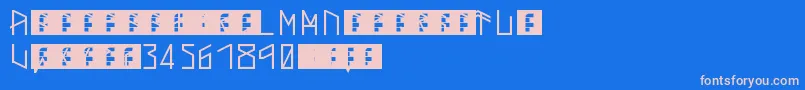 ThorsMark Font – Pink Fonts on Blue Background