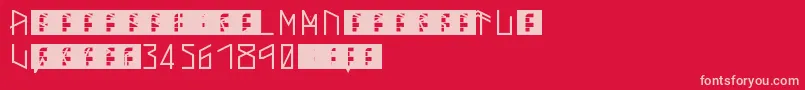 ThorsMark Font – Pink Fonts on Red Background