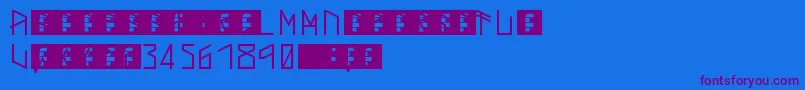 ThorsMark Font – Purple Fonts on Blue Background