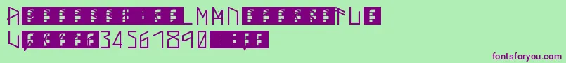 ThorsMark Font – Purple Fonts on Green Background