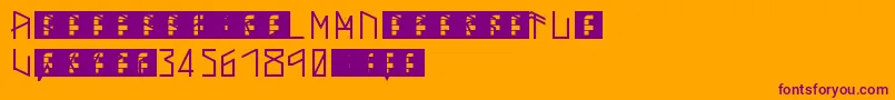 ThorsMark Font – Purple Fonts on Orange Background