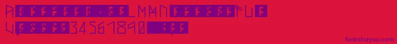 ThorsMark Font – Purple Fonts on Red Background