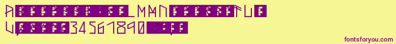 ThorsMark Font – Purple Fonts on Yellow Background