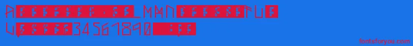 ThorsMark Font – Red Fonts on Blue Background