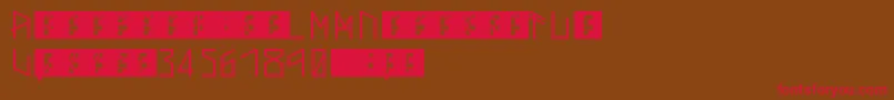 ThorsMark Font – Red Fonts on Brown Background