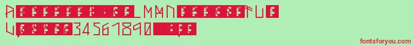 ThorsMark Font – Red Fonts on Green Background