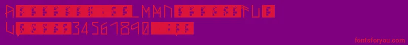 ThorsMark Font – Red Fonts on Purple Background
