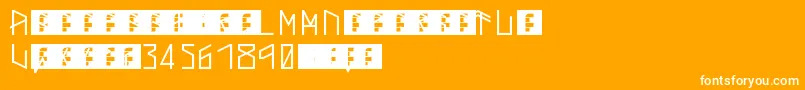 ThorsMark Font – White Fonts on Orange Background