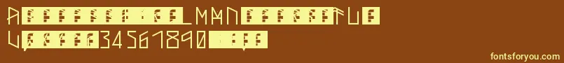 Czcionka ThorsMark – żółte czcionki na brązowym tle