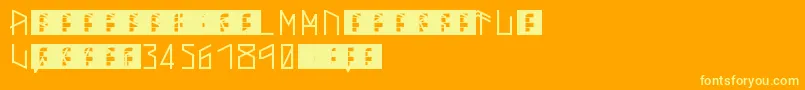 ThorsMark Font – Yellow Fonts on Orange Background