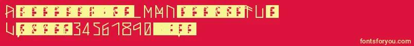 ThorsMark Font – Yellow Fonts on Red Background