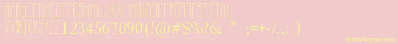 Шрифт Cherrymoon – жёлтые шрифты на розовом фоне