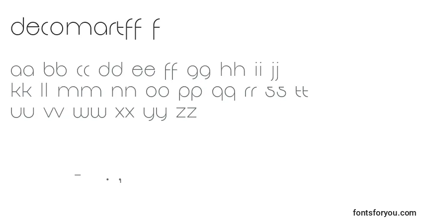 A fonte DecomartFf4f (103172) – alfabeto, números, caracteres especiais
