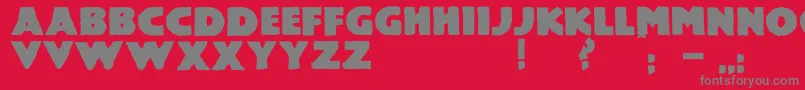 JmhMummySolid Font – Gray Fonts on Red Background