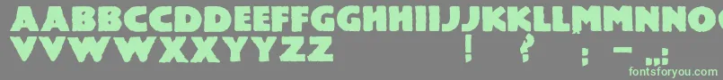 JmhMummySolid Font – Green Fonts on Gray Background