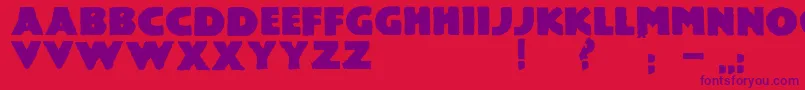 JmhMummySolid Font – Purple Fonts on Red Background