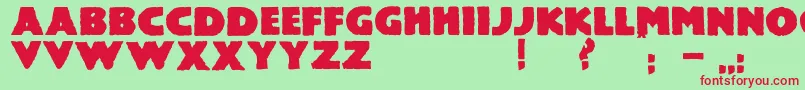 Шрифт JmhMummySolid – красные шрифты на зелёном фоне