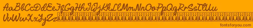 AleidaDemo Font – Brown Fonts on Orange Background