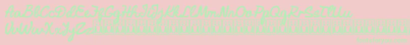 AleidaDemo Font – Green Fonts on Pink Background