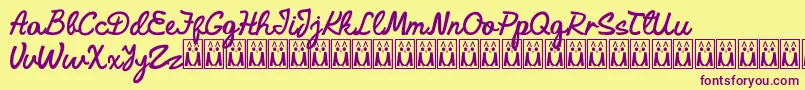 AleidaDemo Font – Purple Fonts on Yellow Background