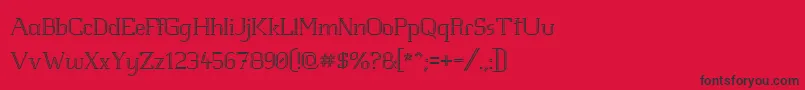 WhiteLineFeverLight1.00 Font – Black Fonts on Red Background