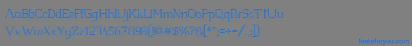 WhiteLineFeverLight1.00 Font – Blue Fonts on Gray Background