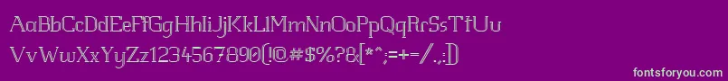 Шрифт WhiteLineFeverLight1.00 – зелёные шрифты на фиолетовом фоне