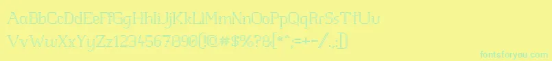 Шрифт WhiteLineFeverLight1.00 – зелёные шрифты на жёлтом фоне