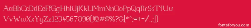 Шрифт WhiteLineFeverLight1.00 – розовые шрифты на красном фоне