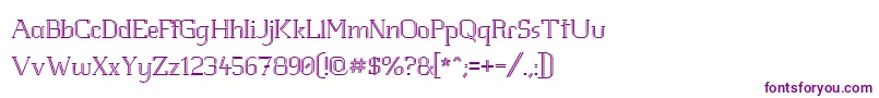 WhiteLineFeverLight1.00 Font – Purple Fonts on White Background