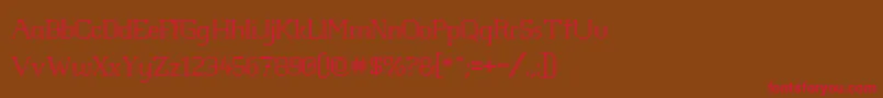 WhiteLineFeverLight1.00 Font – Red Fonts on Brown Background