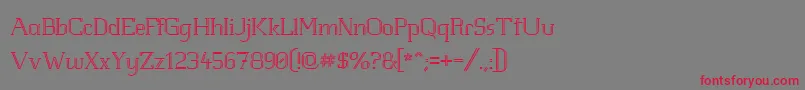 WhiteLineFeverLight1.00 Font – Red Fonts on Gray Background