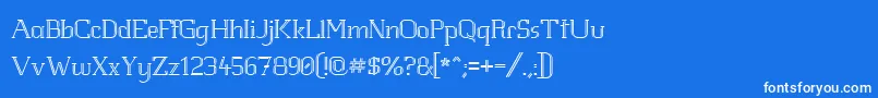 WhiteLineFeverLight1.00 Font – White Fonts on Blue Background