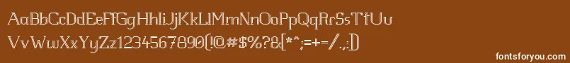 フォントWhiteLineFeverLight1.00 – 茶色の背景に白い文字