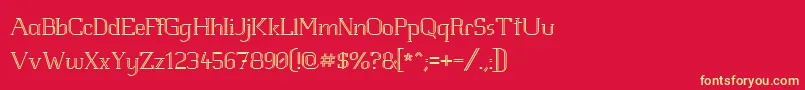 WhiteLineFeverLight1.00 Font – Yellow Fonts on Red Background