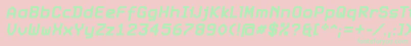 ExpoBoldItalic Font – Green Fonts on Pink Background