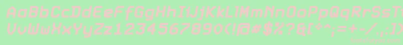 ExpoBoldItalic Font – Pink Fonts on Green Background