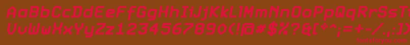 ExpoBoldItalic Font – Red Fonts on Brown Background