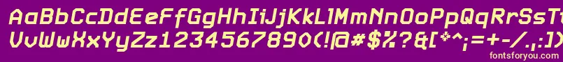 ExpoBoldItalic Font – Yellow Fonts on Purple Background