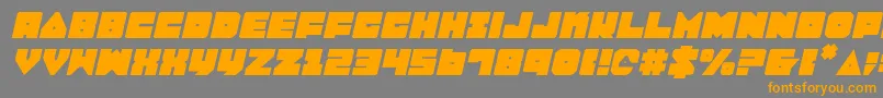 LoboTommyItalic-fontti – oranssit fontit harmaalla taustalla