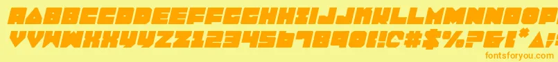 LoboTommyItalic Font – Orange Fonts on Yellow Background