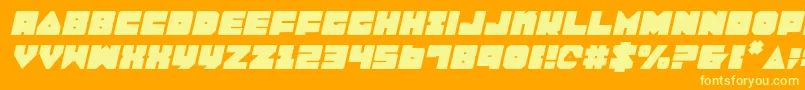 LoboTommyItalic Font – Yellow Fonts on Orange Background