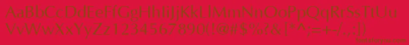 Opn Font – Brown Fonts on Red Background